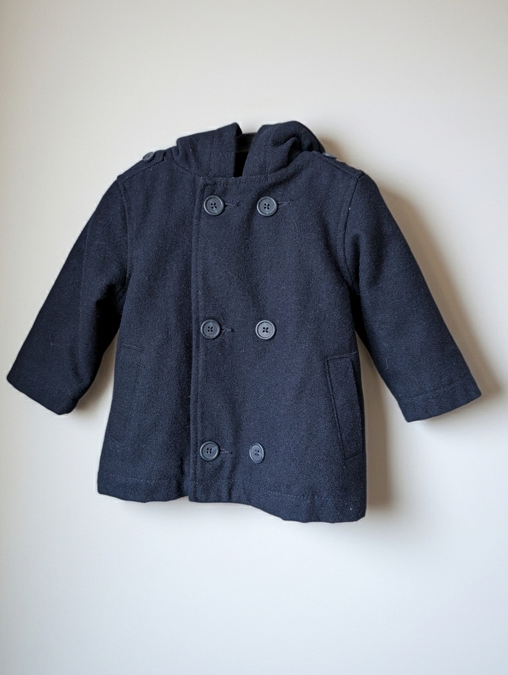 Blue Peacoat with Hood